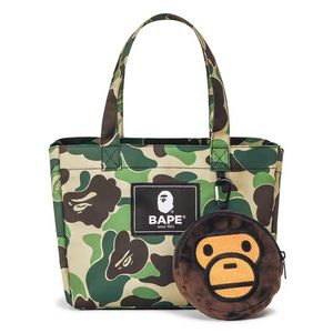 Bundle of TWO Bape Tote bag, Bape lunchbox tote bag + Bape Shopping Tote